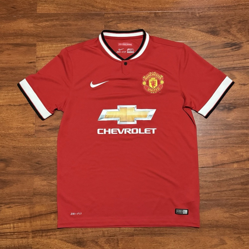 2014-15 Manchester United Nike Home Kit Jersey Red Size Medium
